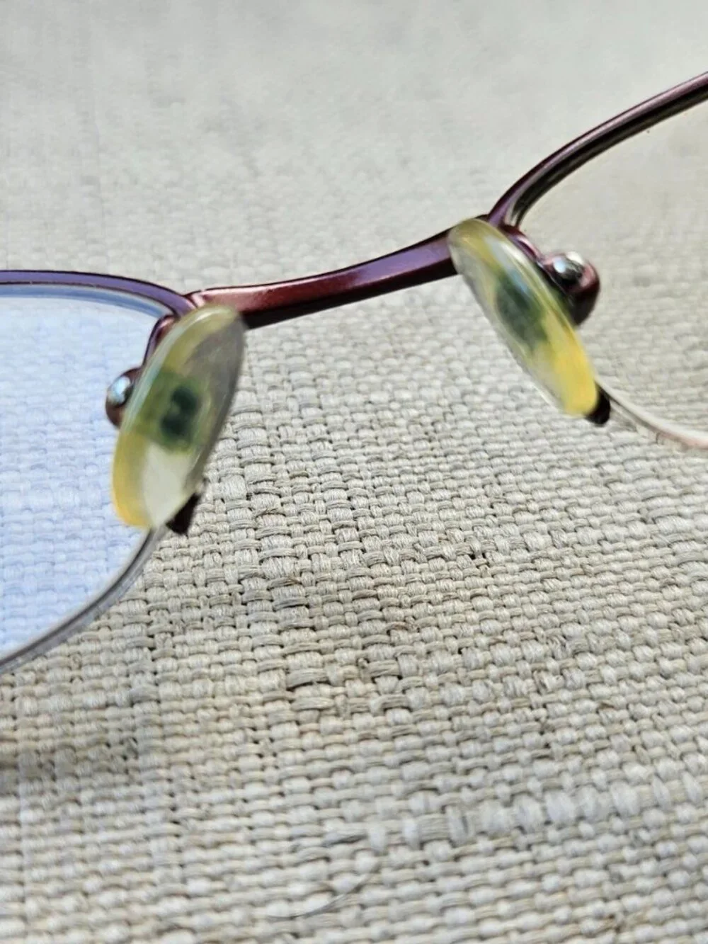 Morel France Women Eyeglasses Frame Brown/Orange/Lilac Tone Half Rim Glasses